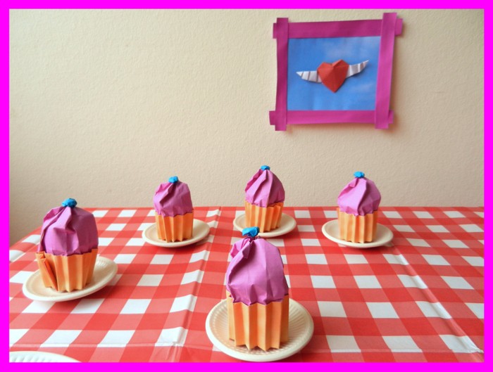 Origami cupcakes