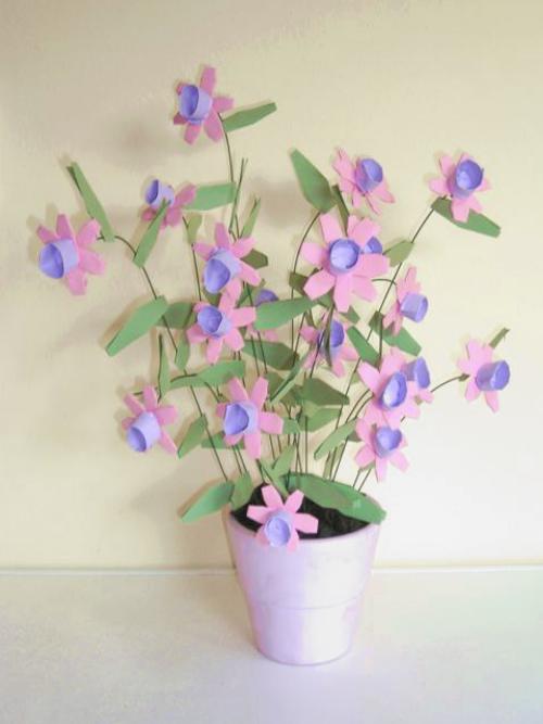 Roze Origami Bloemen