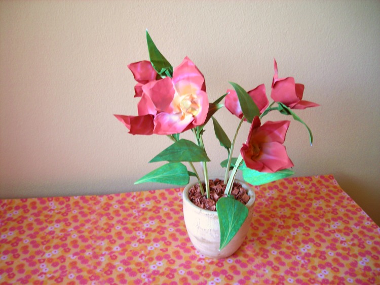 Origami bloemen