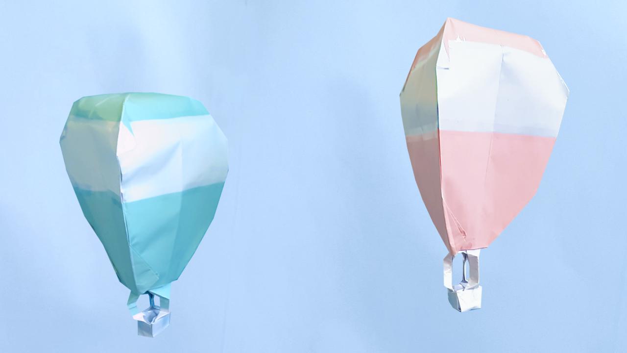 Luchtballonnen van papier
