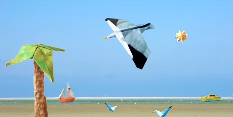 Strand papiermodellen