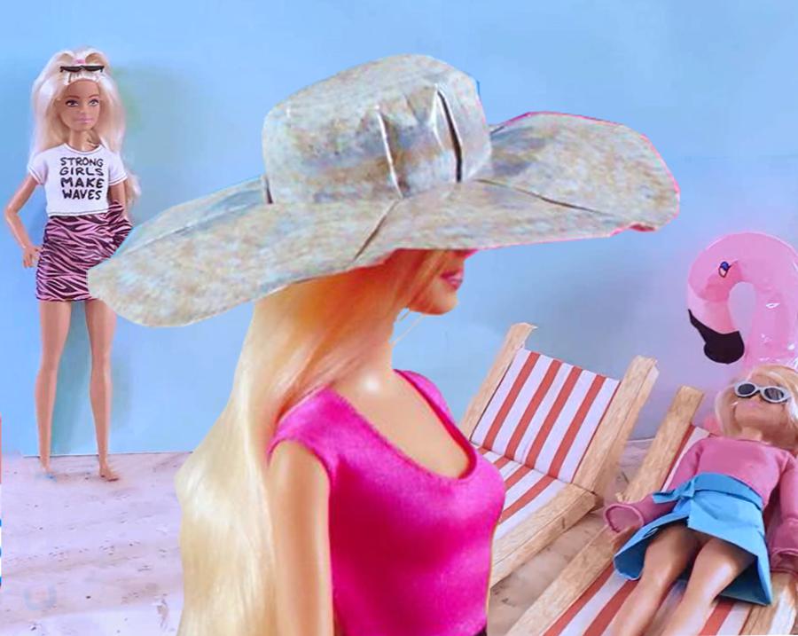 Pop met zomerhoedje