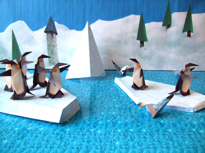 Origami pinguins