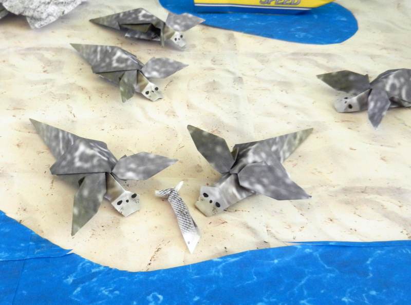 Origami zeehonden Origami zeehonden