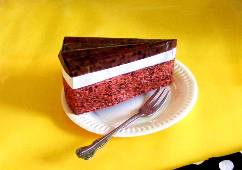 Origami chocolate cake