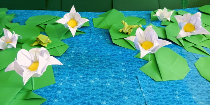 Origami waterlelies