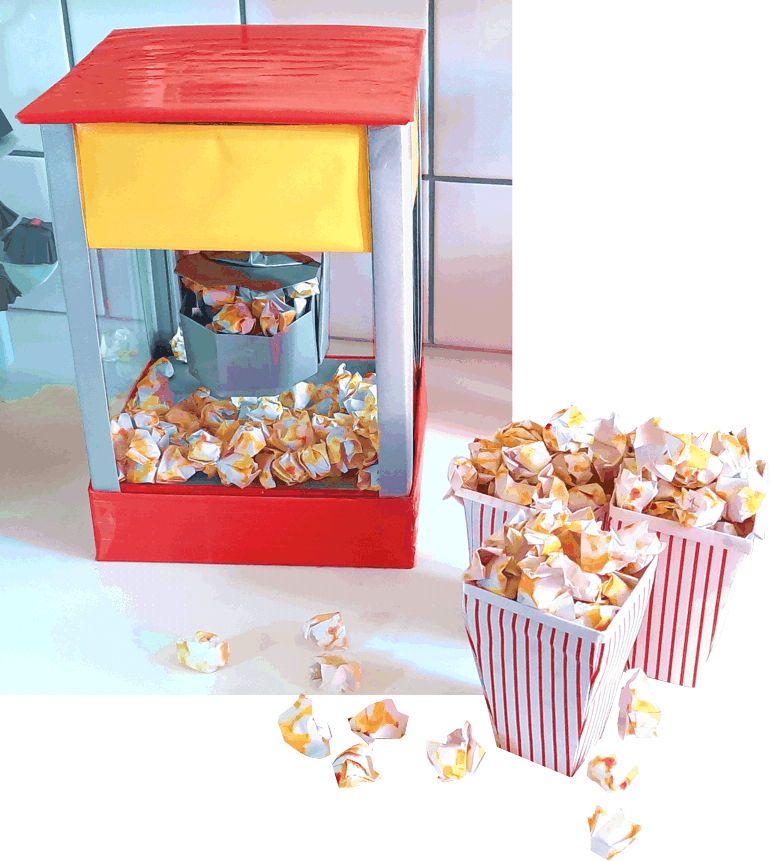 Papieren Popcorn Machine Papieren Popcorn Machine