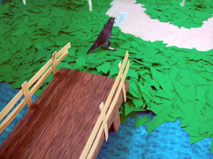 kirigami brug in een origami omgeving kirigami brug in een origami omgeving