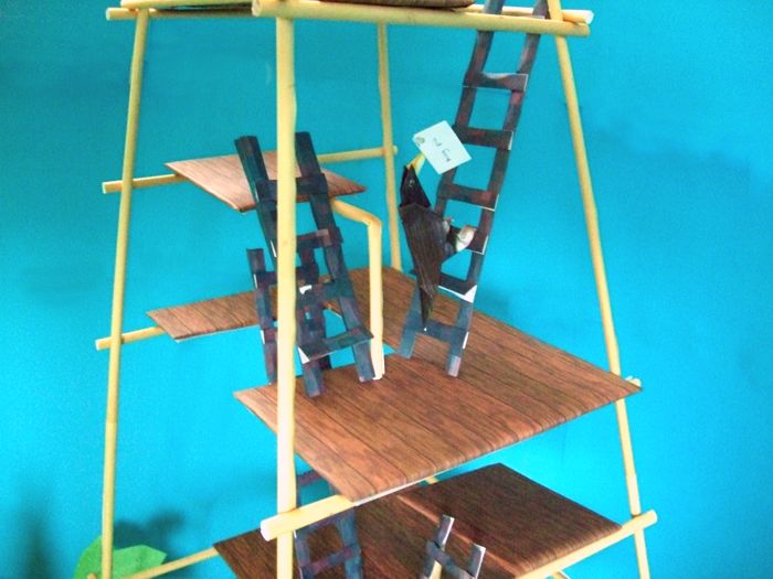 funny origami bird climbing a kirigami ladder funny origami bird climbing a kirigami ladder