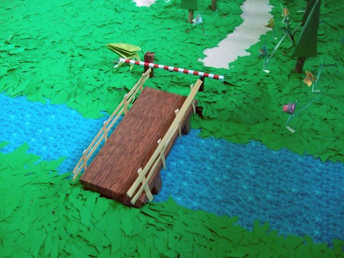 top view of a kirigami bridge top view of a kirigami bridge