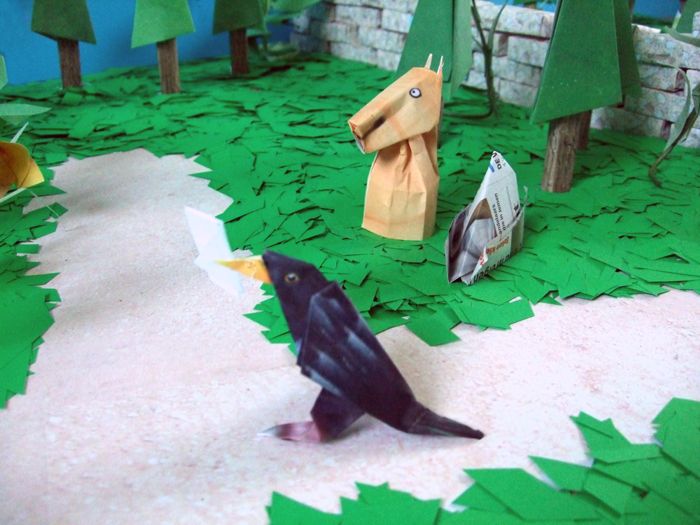 origami beeldje van een paard