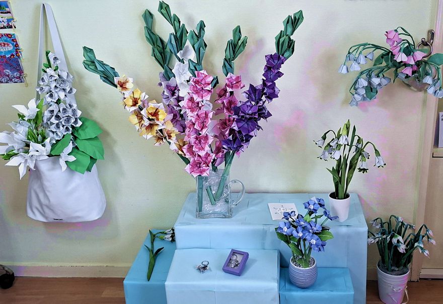 Origami Gladiolus Flowers