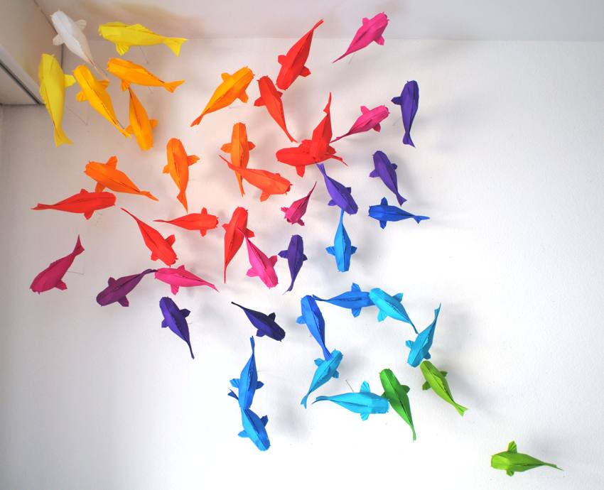 Origami Koi Karpers van papier