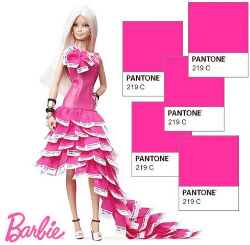 Barbie in roze jurk