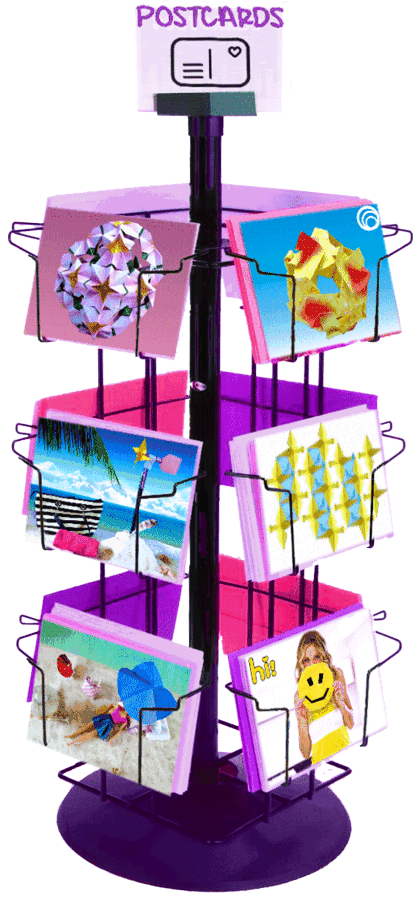 Briefkaartjes display rek Briefkaartjes display rek