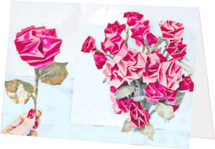 Briefkaartje met Rozen