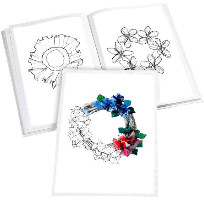Flowers coloring book Flowers coloring book