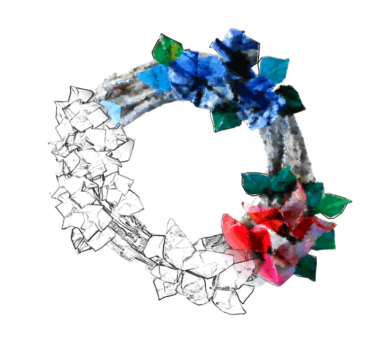 Wreath coloring page Wreath coloring page