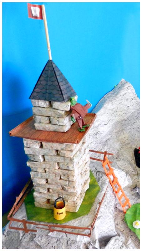 Origami watchtower