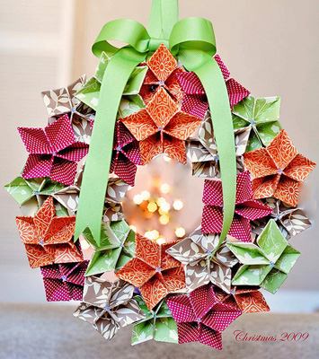 origami christmas wreath