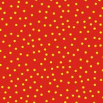 patroon met gele polkadots op een rode achtergrond