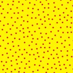 patroon met rode polkadots op een gele achtergrond