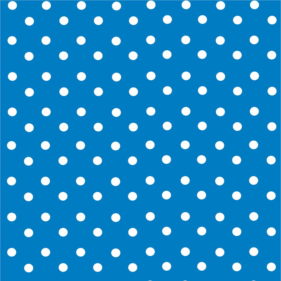 papier met witte polkadots op een blauwe achtergrond