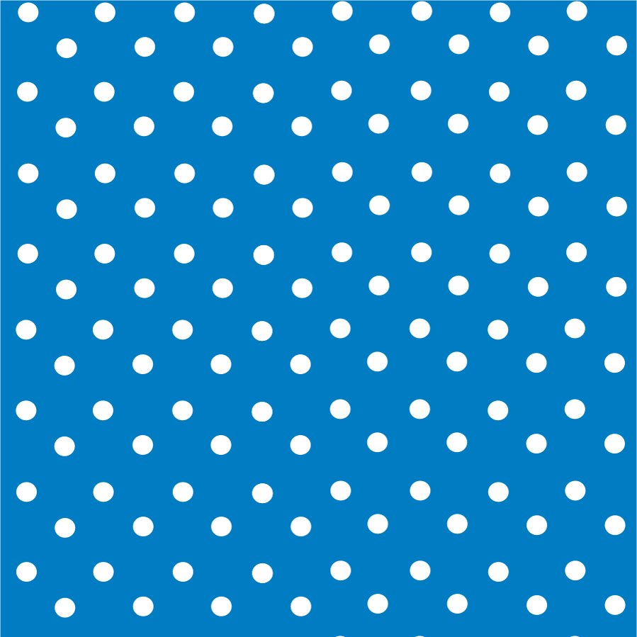 papier met witte polkadots op een blauwe achtergrond