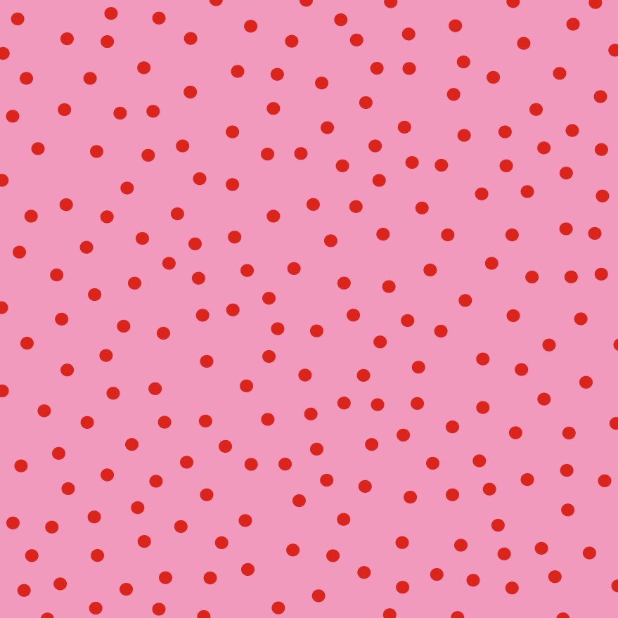 papier met rode polkadots op een roze achtergrond