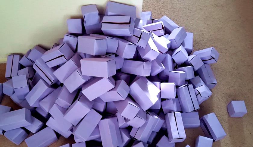 Origami stenen