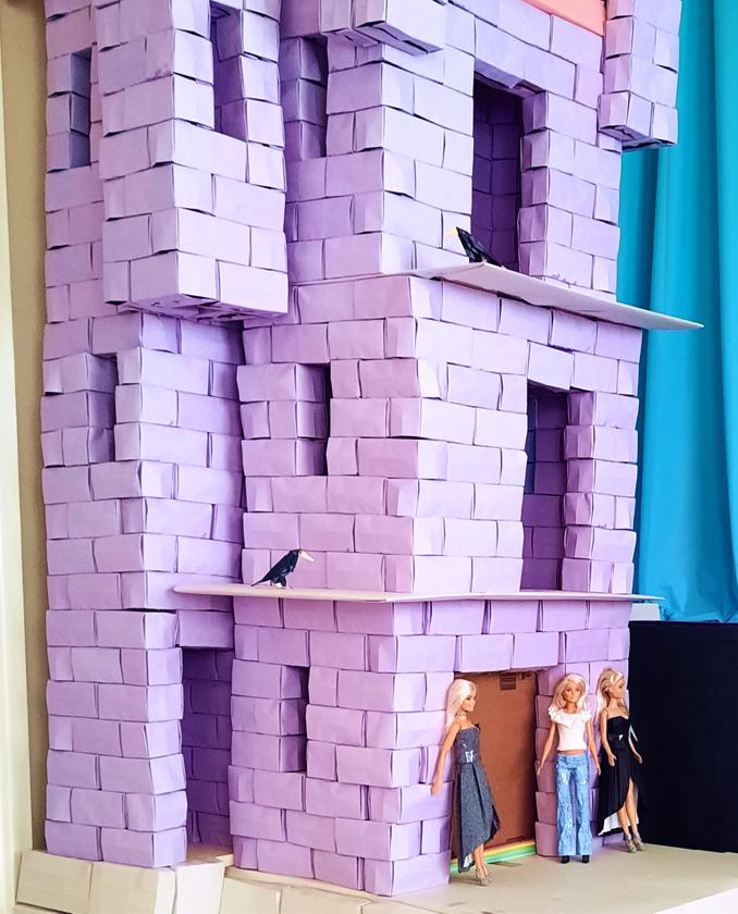 Kasteel van papier en Origami