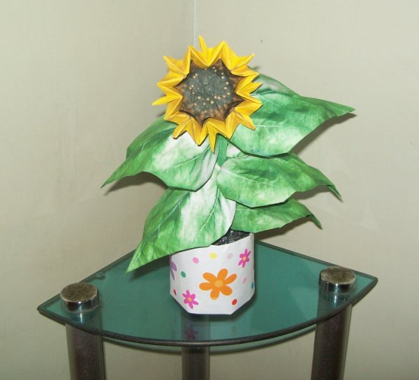 origami sunflower