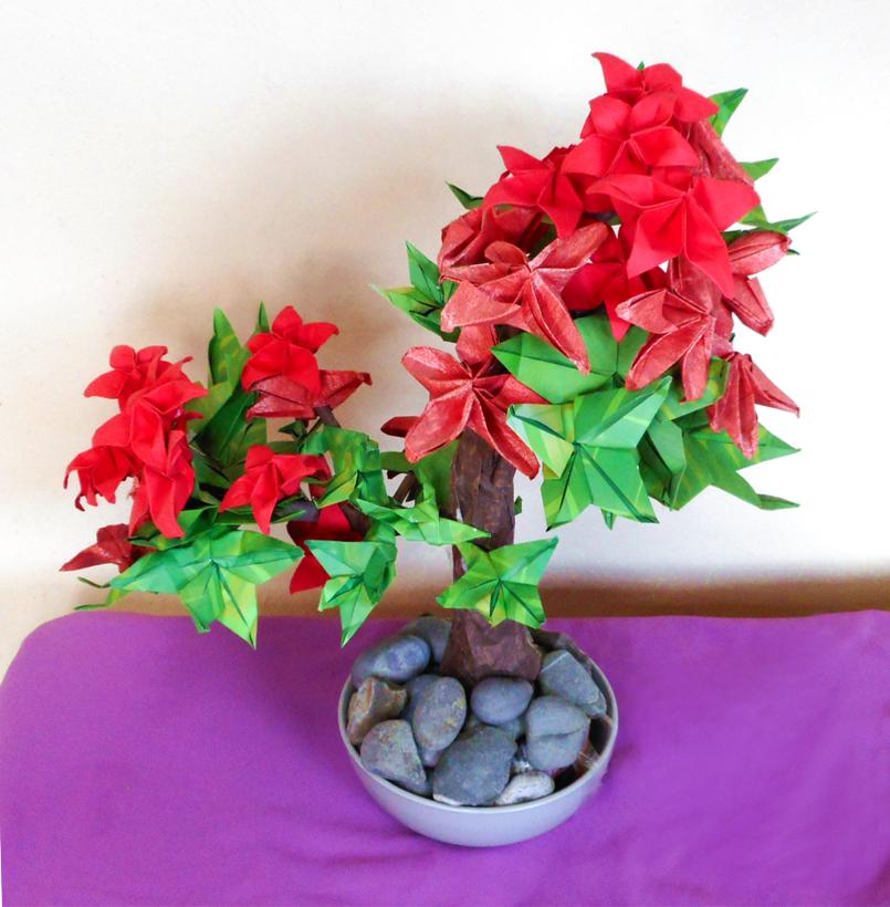 Bonsai Origami Flower Tree