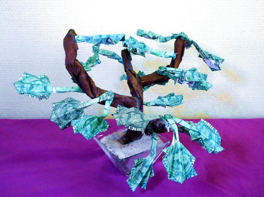Origami Geldboompje Origami Geldboompje