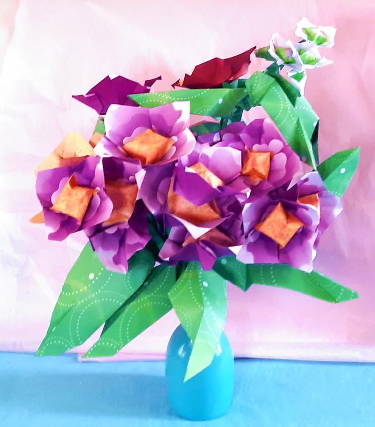 Origami Puff Flowers