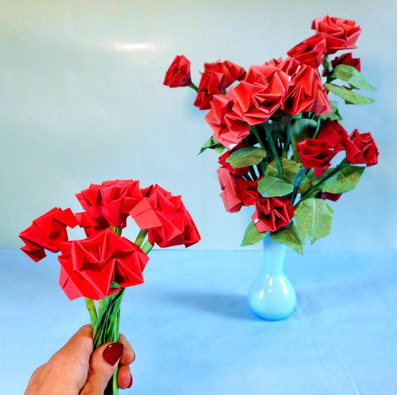 Origami Roses