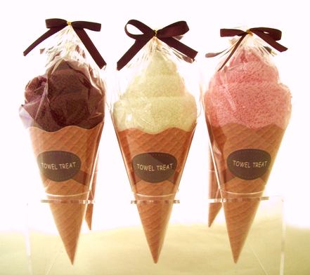 towel origami ice creams