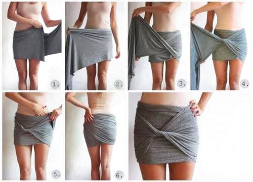 Make a towel skirt