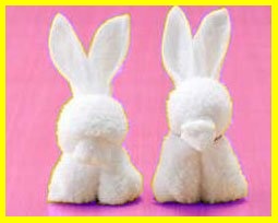 oshibori origami rabbits