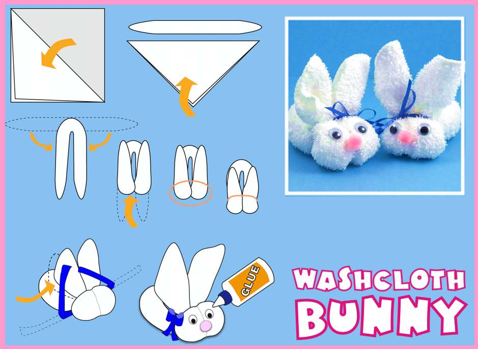 Washcloth Bunny Instructions