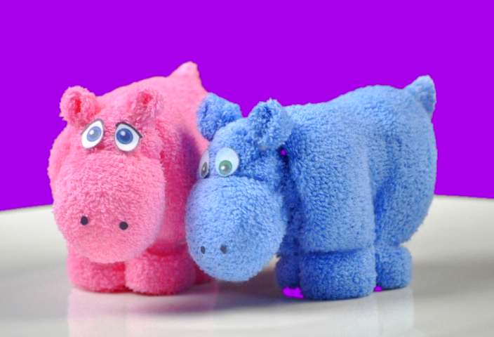 Washcloth Hippos