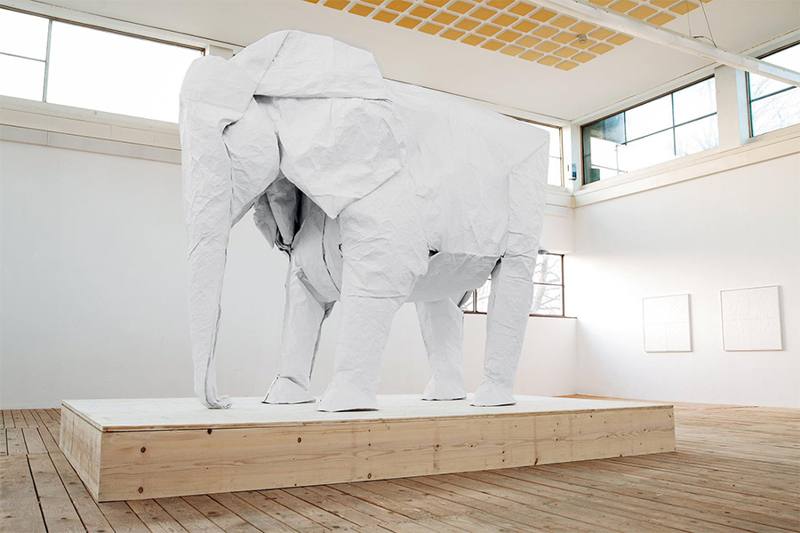 Life size Origami elephant