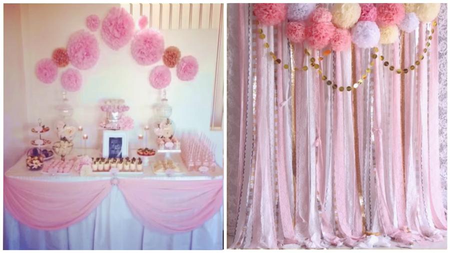 Pom Poms wedding decorations