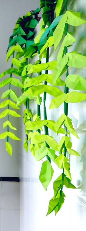 Origami hanging plants