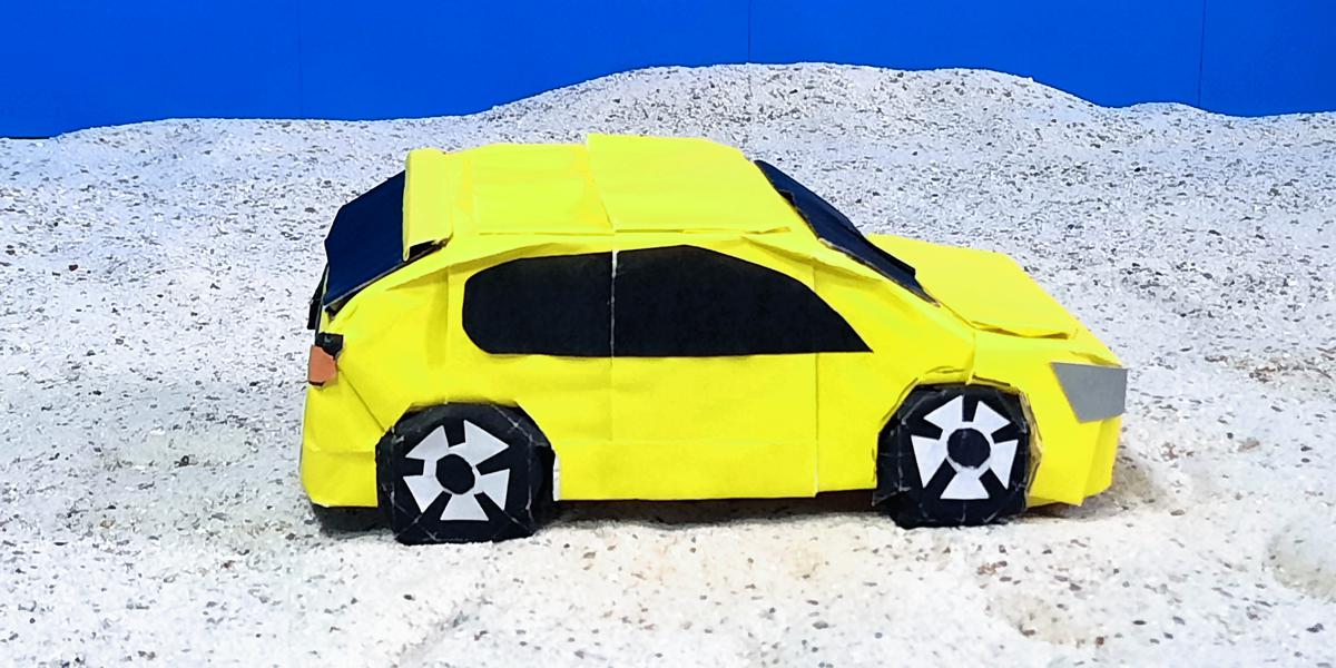 Auto van papier Auto van papier