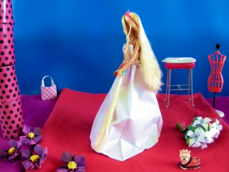 Origami Barbie Wedding Dress Origami Barbie Wedding Dress