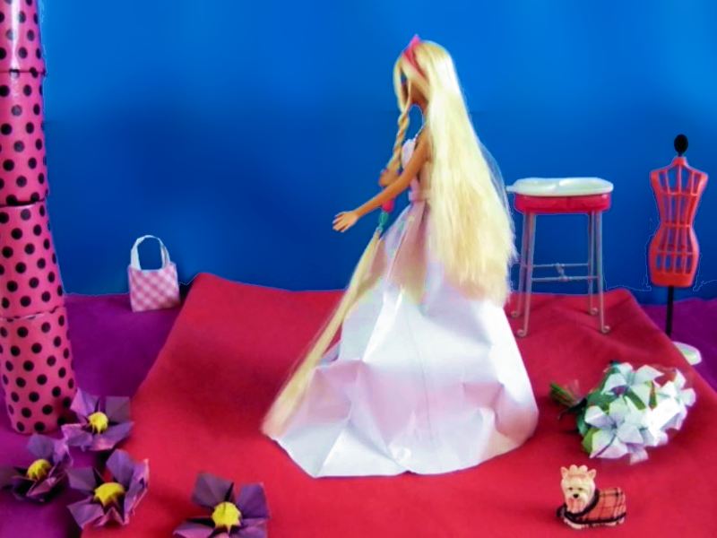 Origami Barbie Wedding Dress Origami Barbie Wedding Dress