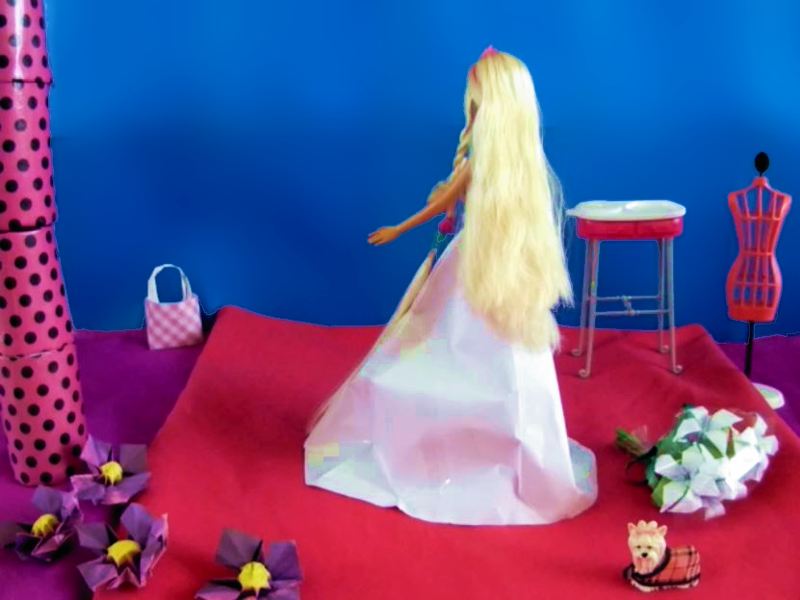 Origami Barbie Wedding Dress Origami Barbie Wedding Dress