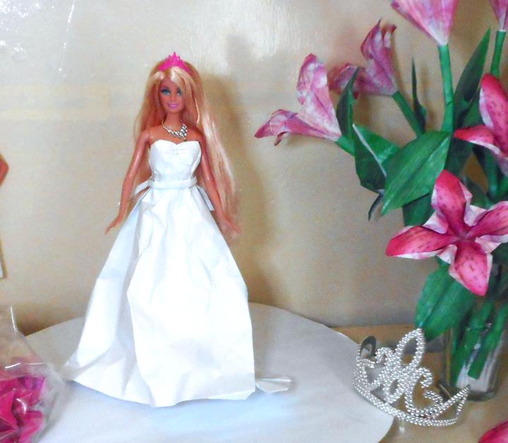Paper Wedding Dress for dolls