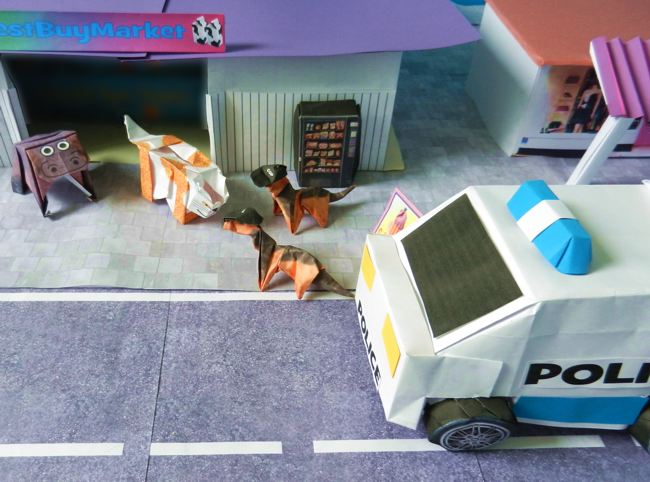 origami dieren in een stad van papierkunst origami dieren in een stad van papierkunst